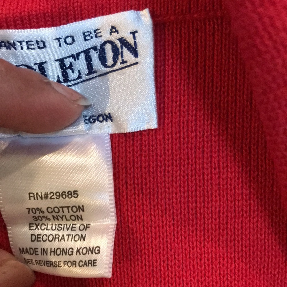 Pendleton Large Red Front Button Cotton Blend Car… - image 6